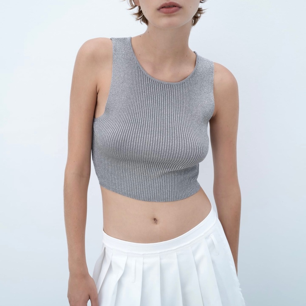 NET zara metallic tank size medium